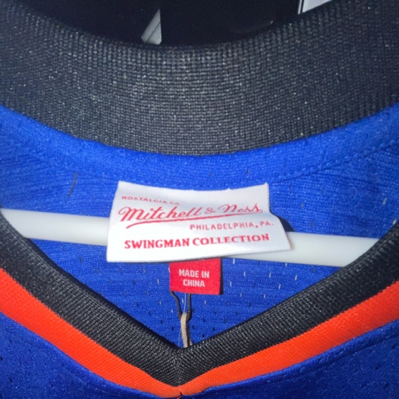 Latrell Sprewell New York Knicks 98-99 Blue Mitchell & Ness NBA Swingman Jersey - Picture 12 of 16